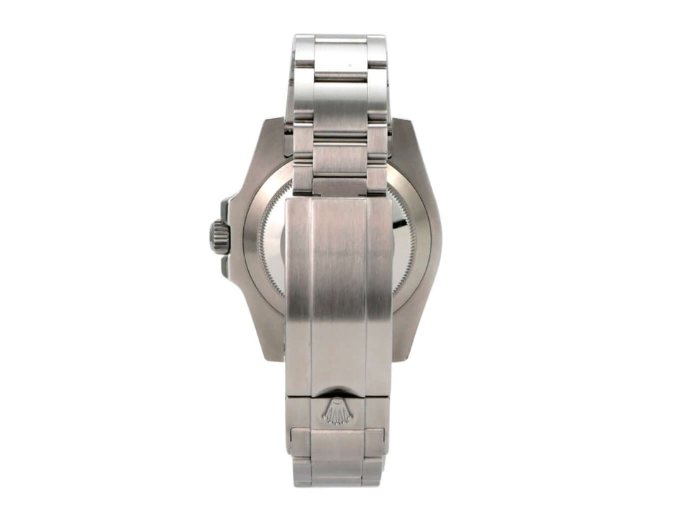 Rolex Submariner Date 116610LN Edelstahlband und Gehäuseansicht von hinten, poliert und satiniert