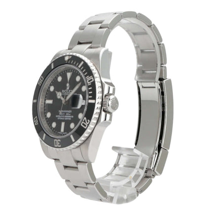Rolex Submariner Date 116610LN Edelstahl, schwarzes Zifferblatt, drehbare Edelstahl-Lünette, poliertes Oyster-Armband