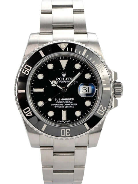 Rolex Submariner Date 116610LN in Edelstahl mit schwarzem Zifferblatt und Leuchtindizes, drehbare Lünette.