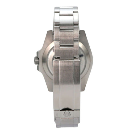 Rolex Submariner Date 116610LN Ansicht von hinten mit Oyster Edelstahlband und Gehäuse.