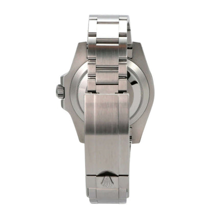 Rückansicht der Rolex Submariner Date 116610LN mit Edelstahlband und Oyster Sicherheitsfaltschließe.