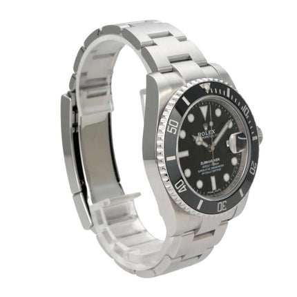Rolex Submariner Date 116610LN Edelstahlarmband und schwarzes Zifferblatt seitlich