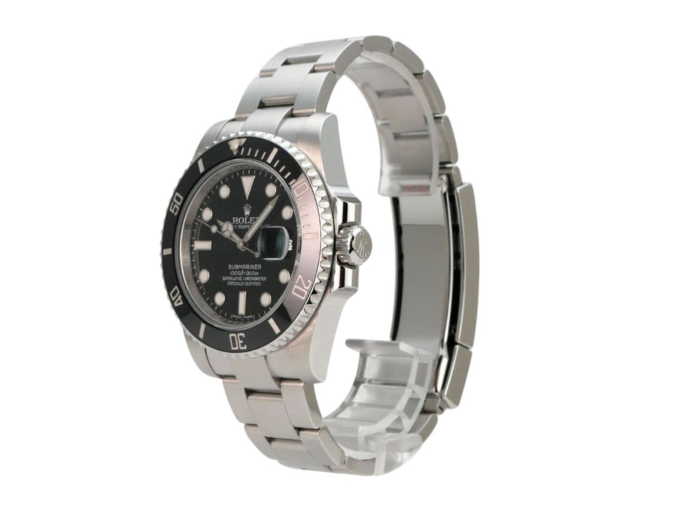 Nahaufnahme des automatischen Kalibers Rolex 3135 innerhalb der Rolex Submariner Date 116610LN.