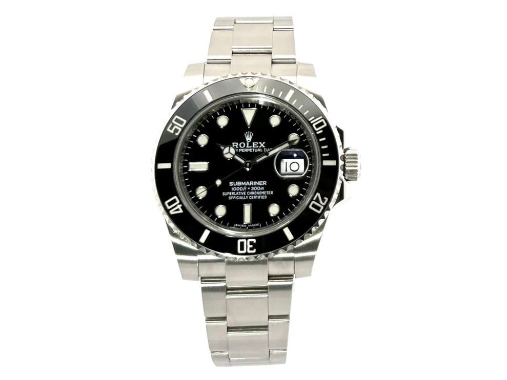 Rolex Submariner Date 116610LN Edelstahl Uhr mit schwarzem Zifferblatt und Keramik-Lünette, 2019 Modell, 40 mm Gehäusedurchmesser
