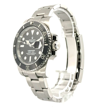 Rolex Submariner Date 116610LN Edelstahl Armbanduhr von 2019 mit schwarzem Zifferblatt und Keramik Lünette