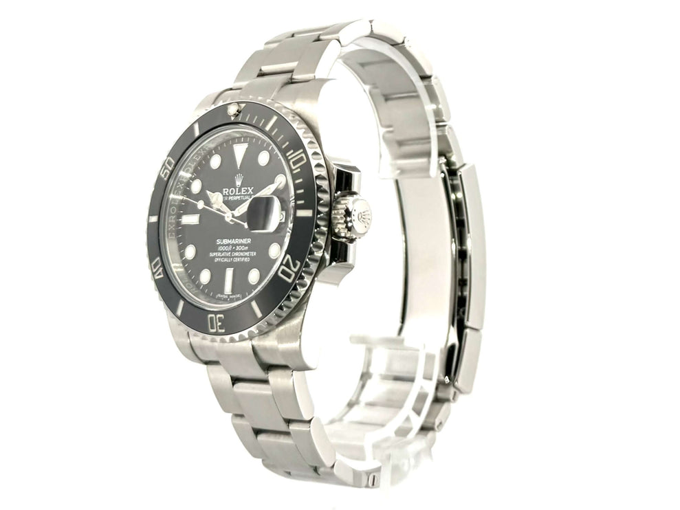 Rolex Submariner Date 116610LN Edelstahl Armbanduhr von 2019 mit schwarzem Zifferblatt und Keramik Lünette