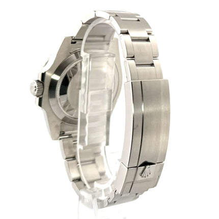 Rückseite der Rolex Submariner Date 116610LN mit Edelstahlarmband und Sicherheitsfaltschließe.