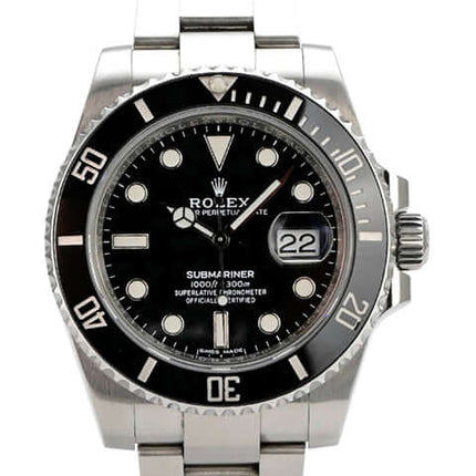 Rolex Submariner Date 116610LN Edelstahl, schwarzes Zifferblatt, Keramiklünette, Oysterband, 40 mm, Luxus-Taucheruhr