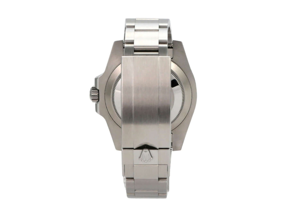 Rückansicht der Rolex Submariner Date 116610LN mit Edelstahlband und Sicherheitsfaltschließe.