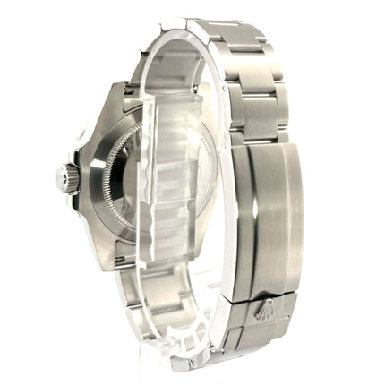 Edelstahl-Rückseite und Armband der Rolex Submariner Date LV Ref. 116610LV, poliert und satiniert, Sicherheitsfaltschließe