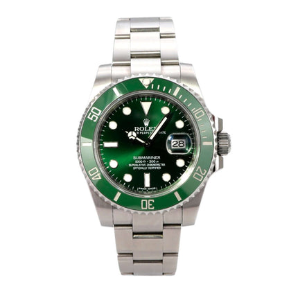 Rolex Submariner Date 116610LV mit grünem Zifferblatt und Edelstahlarmband