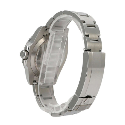 Rolex Submariner Date 116610LV seitliche Ansicht mit Edelstahlband und Gehäuse