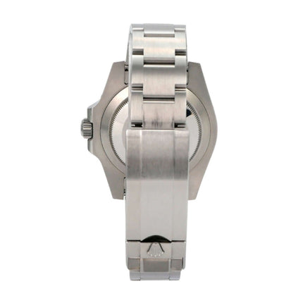 Rolex Submariner Date 116610LV Rückansicht des Gehäuses und Edelstahlarmbands