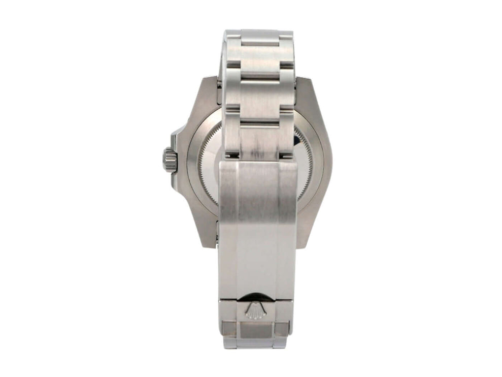 Rolex Submariner Date 116610LV Rückansicht des Gehäuses und Edelstahlarmbands