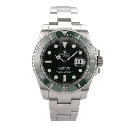 Rolex Submariner Date 116610LV, Edelstahl, grünes Zifferblatt, automatik, sportliche Luxus-Uhr