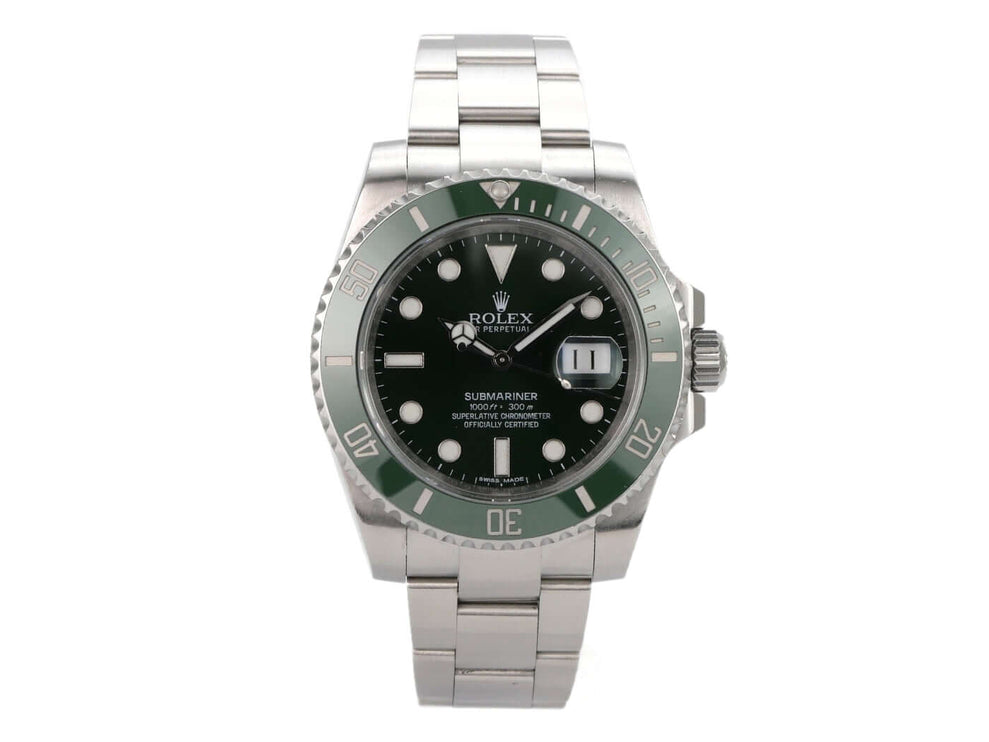 Rolex Submariner Date 116610LV, Edelstahl, grünes Zifferblatt, automatik, sportliche Luxus-Uhr