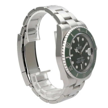 Rolex Submariner Date 116610LV, Edelstahl-Gehäuse, grünes Zifferblatt, Oyster-Band, Automatikwerk.