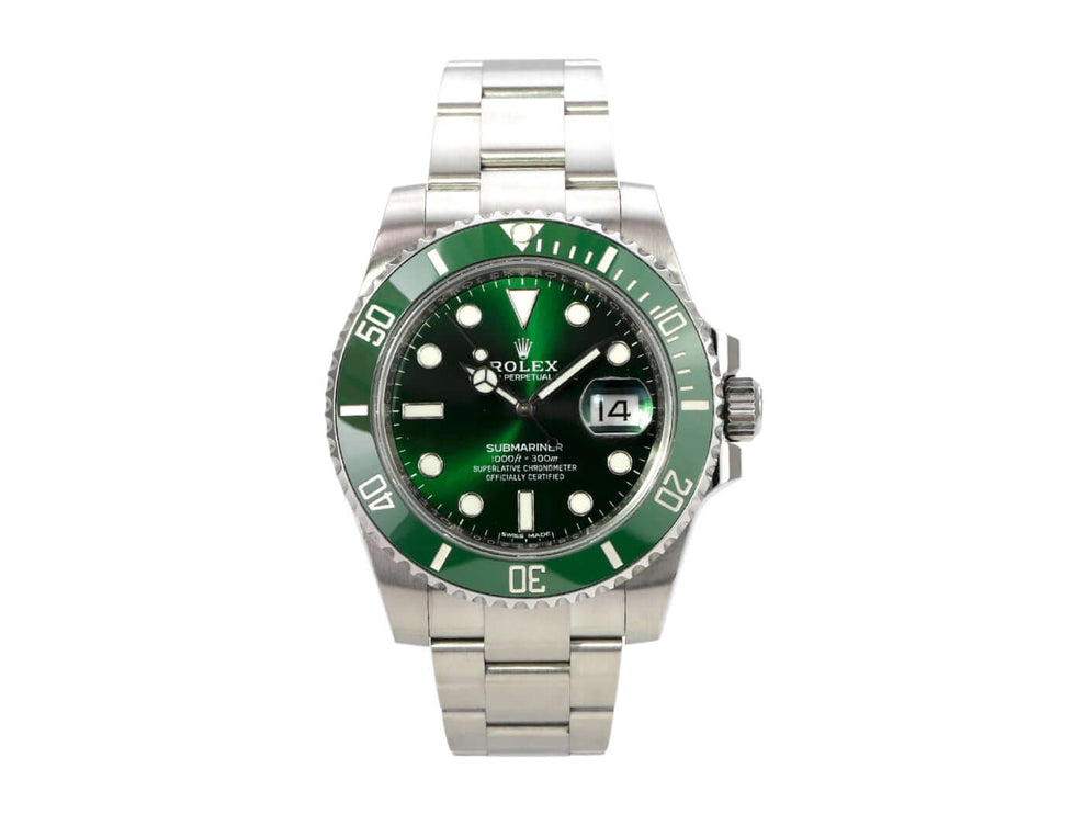Rolex Submariner Date 116610LV mit grünem Zifferblatt und Edelstahlarmband