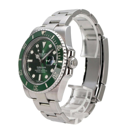 Rolex Submariner Date 116610LV mit grünem Zifferblatt und Edelstahlband, Luxus-Taucheruhr