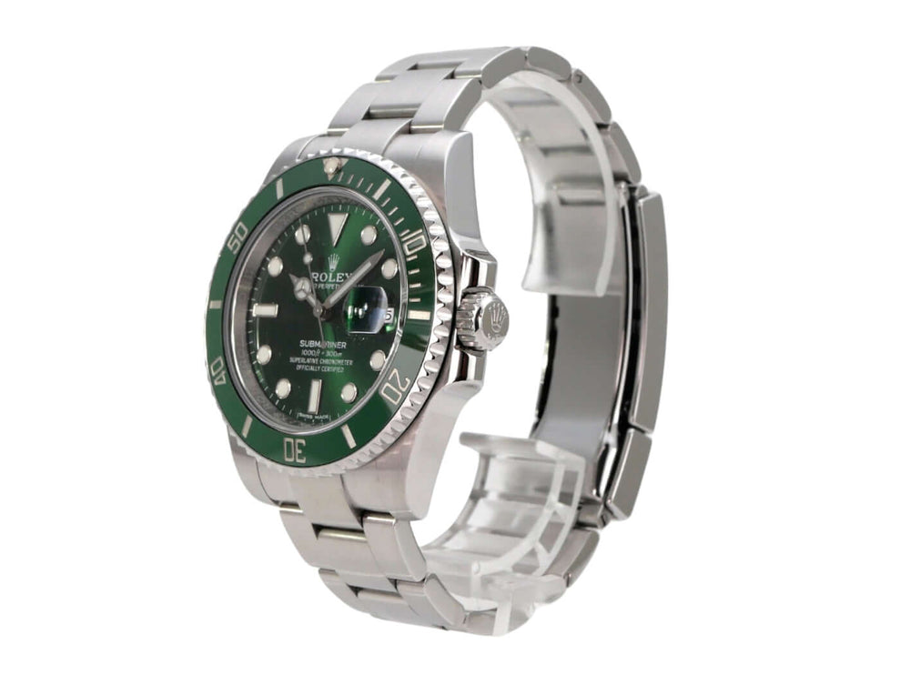 Rolex Submariner Date 116610LV mit grünem Zifferblatt und Edelstahlband, Luxus-Taucheruhr