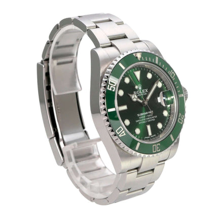 Rolex Submariner Date 116610LV aus Edelstahl mit grünem Zifferblatt, Keramik-Lünette und Oyster-Band