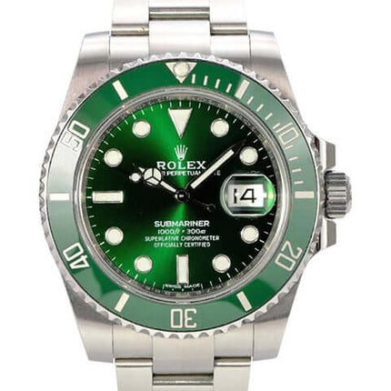 Rolex Submariner Date 116610LV mit grünem Zifferblatt, Keramik-Lünette und Edelstahl-Oysterband