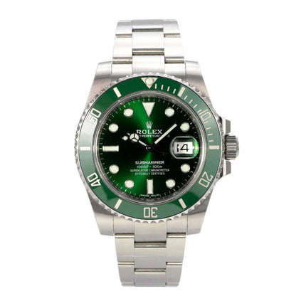 Rolex Submariner Date 116610LV mit grünem Zifferblatt, Keramik-Lünette und Oyster-Edelstahlband