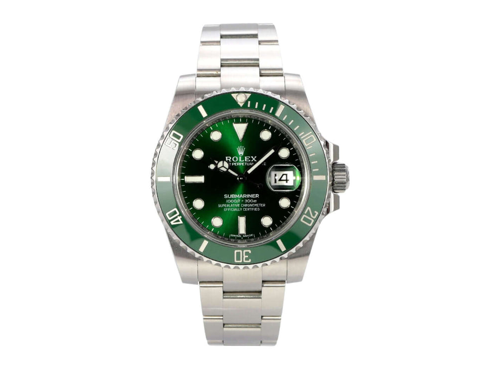Rolex Submariner Date 116610LV mit grünem Zifferblatt, Keramik-Lünette und Oyster-Edelstahlband
