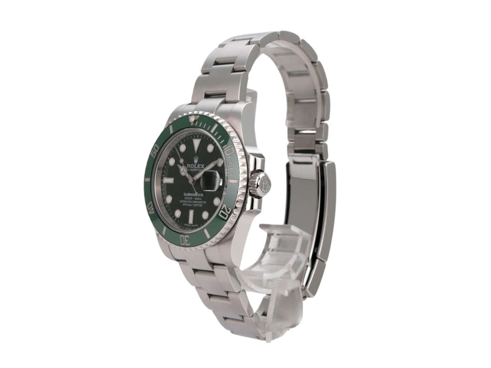 Rolex Submariner Date 116610LV Uhr mit grünem Zifferblatt und Edelstahlband, 40 mm, 2017 Modell