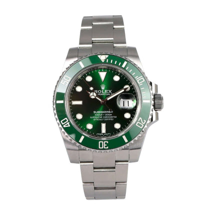 Rolex Submariner Date 116610LV mit grünem Zifferblatt und Edelstahlarmband