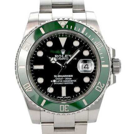 Rolex Submariner Date 116610LV aus 2018, Edelstahl, grünes Zifferblatt und Keramik-Lünette, Luxusarmbanduhr
