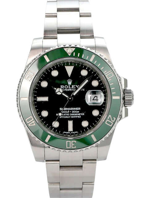 Rolex Submariner Date 116610LV aus 2018, Edelstahl, grünes Zifferblatt und Keramik-Lünette, Luxusarmbanduhr