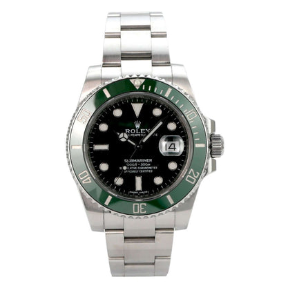 Rolex Submariner Date 116610LV mit grünem Zifferblatt, Edelstahlband und Keramik-Lünette