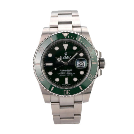 Rolex Submariner Date 116610LV mit grünem Zifferblatt und Edelstahlarmband, Ref. 2019.