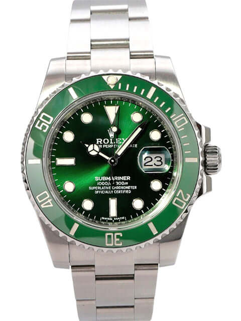 Rolex Submariner Date 116610LV grüne Taucheruhr aus Edelstahl mit Keramiklünette und Datumsanzeige