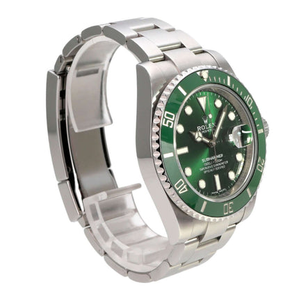 Rolex Submariner Date 116610LV mit grünem Zifferblatt und Edelstahlband, Luxusuhr