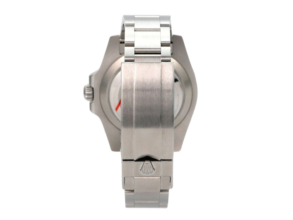Rolex Submariner Date 116610LV Edelstahl-Armbanduhr mit Oysterband und Sicherheitsfaltschließe, Rückansicht