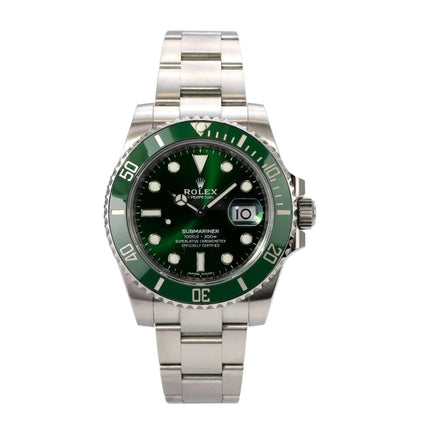 Rolex Submariner Date 116610LV mit grünem Zifferblatt und Edelstahlgehäuse, Ref. 116610LV, aus 2020.