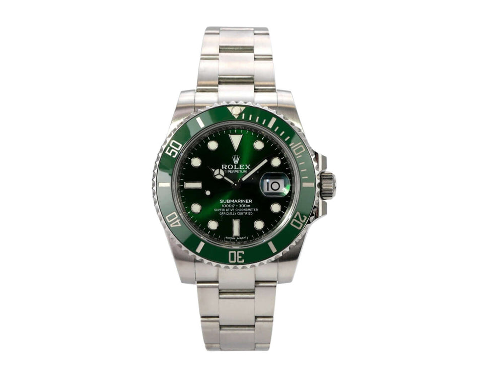 Rolex Submariner Date 116610LV mit grünem Zifferblatt und Edelstahlgehäuse, Ref. 116610LV, aus 2020.