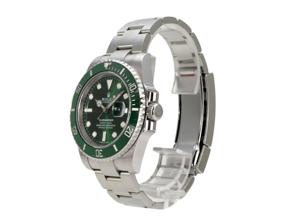 Rolex Submariner Date 116610LV mit grünem Zifferblatt, Edelstahlgehäuse und Oysterband, Luxus-Diver-Uhr