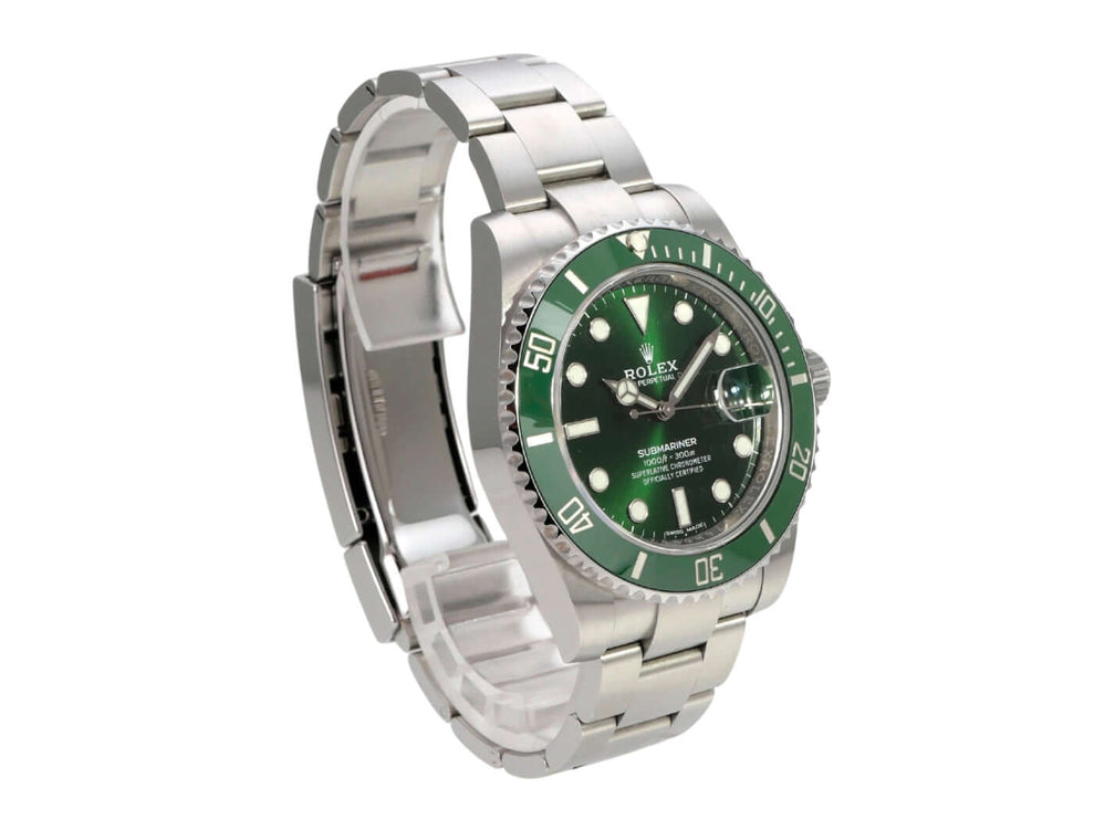 Rolex Submariner Date 116610LV, grüne Lünette und Zifferblatt, Edelstahl-Oysterband, Automatik, 2020