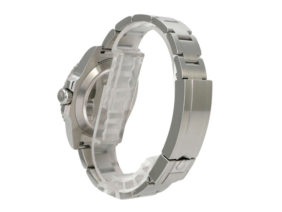 Rolex Submariner Date 116610LV aus 2020, Edelstahlgehäuse und Oyster-Armband in Seitenansicht