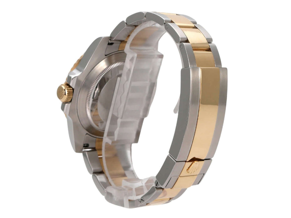 Rolex Submariner Date 116613LB Edelstahl Gelbgold Seiko Uhr mit Edelstahl- und Gelbgold-Armband seitliche Ansicht