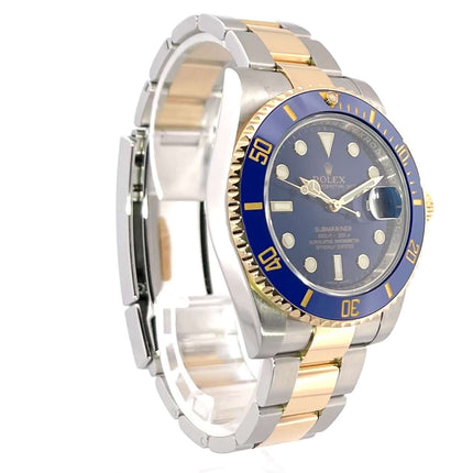 Rolex Submariner Date 116613LB in Edelstahl und Gelbgold mit blauer Lünette und Oyster Armband