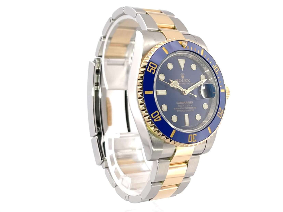 Rolex Submariner Date 116613LB in Edelstahl und Gelbgold mit blauer Lünette und Oyster Armband
