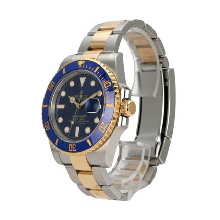 Rolex Submariner Date 116613LB Edelstahl Gelbgold mit blauem Zifferblatt und 18 Karat Gelbgold-Lünette