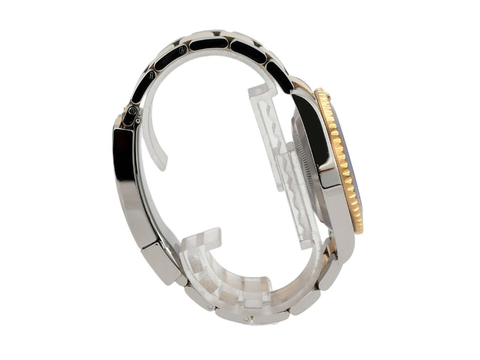 Rolex Submariner Date 116613LB Edelstahl Gelbgold seitliche Ansicht des Armbands und Gehäuses