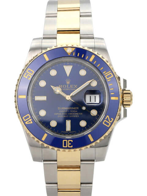 Rolex Submariner Date 116613LB Edelstahl Gelbgold mit blauem Zifferblatt, Keramiklünette und Datum