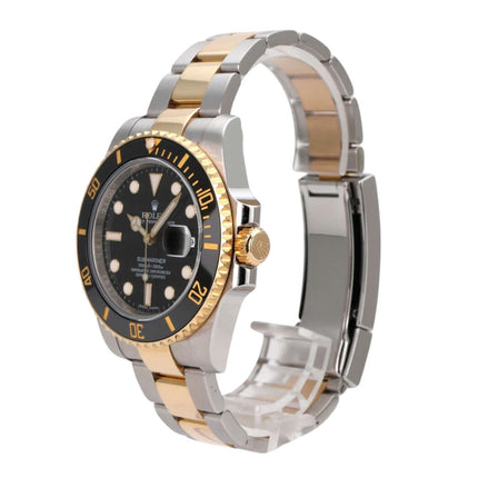 Rolex Submariner Date 116613LN aus Edelstahl und Gelbgold, schwarze Lünette, luxuriöse Herrenuhr