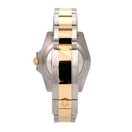Rolex Submariner Date 116613LN aus Edelstahl und Gelbgold mit Oyster-Armband und Sicherheitsfaltschließe, Rückansicht